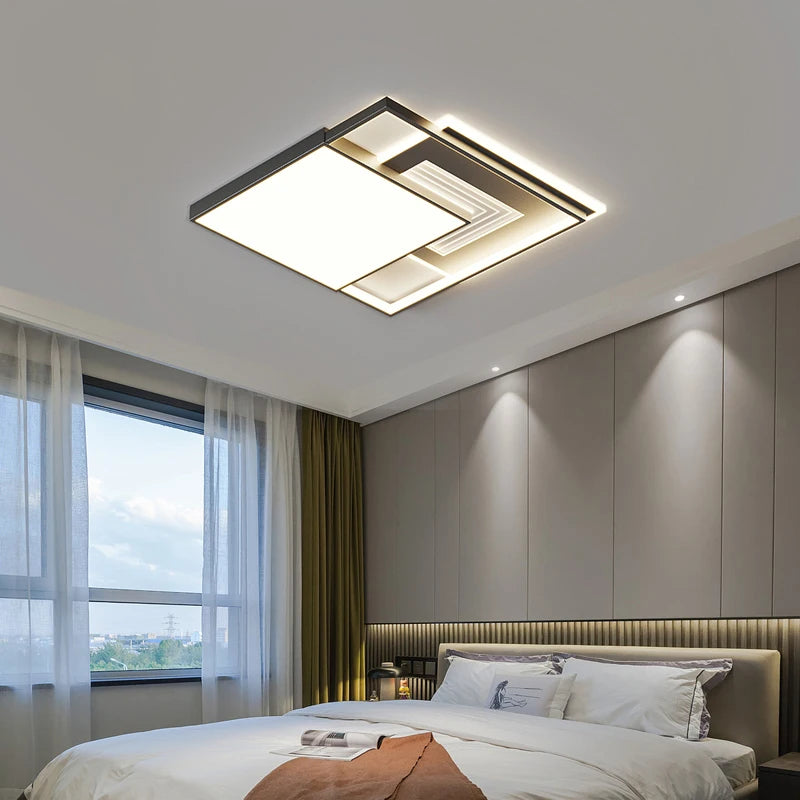 Living Room Led Ceiling Lights Simple Modern Atmosphere Chandeliers Creative Bedroom Dining Room Lamp Home Indoor Lighting Lamps