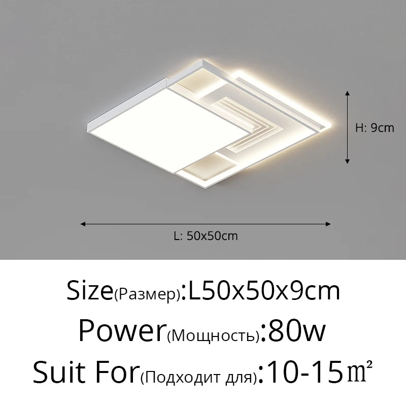 Living Room Led Ceiling Lights Simple Modern Atmosphere Chandeliers Creative Bedroom Dining Room Lamp Home Indoor Lighting Lamps