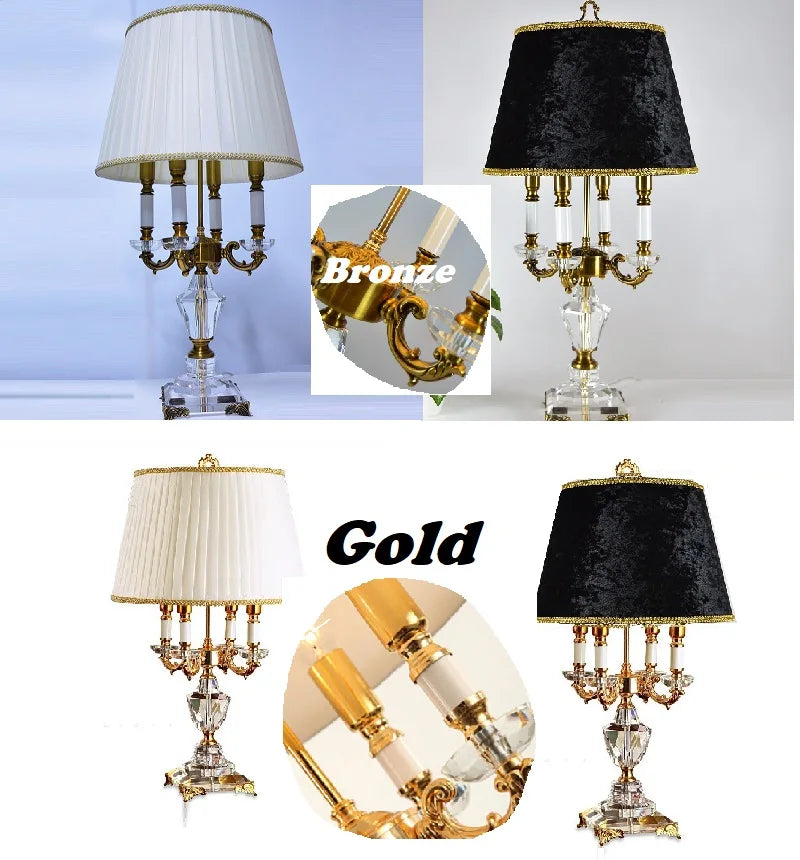 Luxury Crystal Table Lamp Lighting Bedroom Bedside Lights Luxury Fashion Crystal  Lamp Abajur Bedside Hotel Room  k9 Luxury