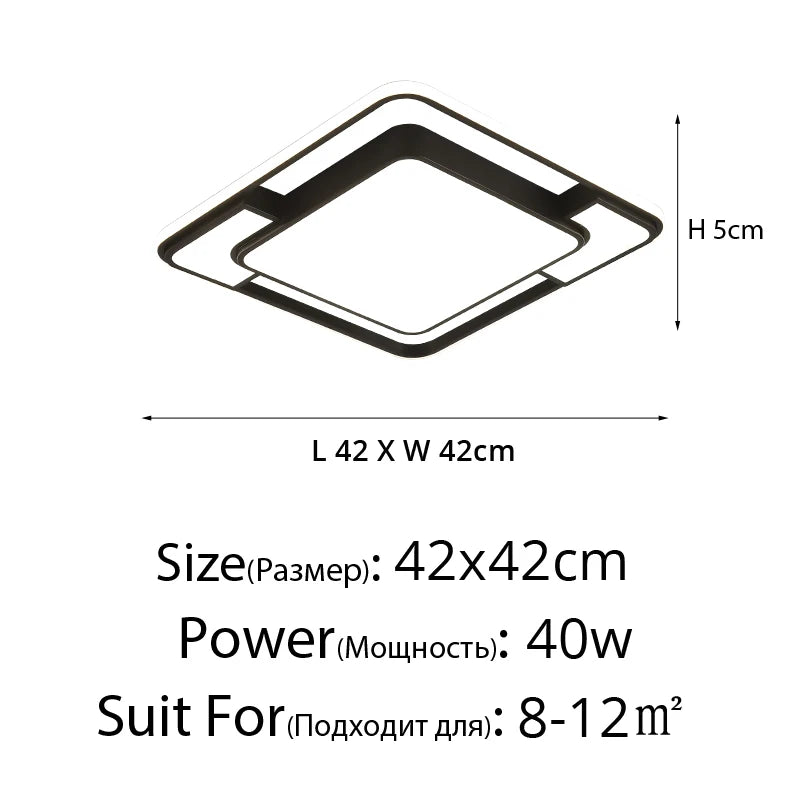 Modern Acrylic LED Ceiling Lights For Living Room Kitchen Bedroom Apartment Restaurant Bar Indoor Home Lighting Lamps AC90-260V