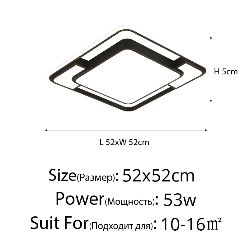 Modern Acrylic LED Ceiling Lights For Living Room Kitchen Bedroom Apartment Restaurant Bar Indoor Home Lighting Lamps AC90-260V