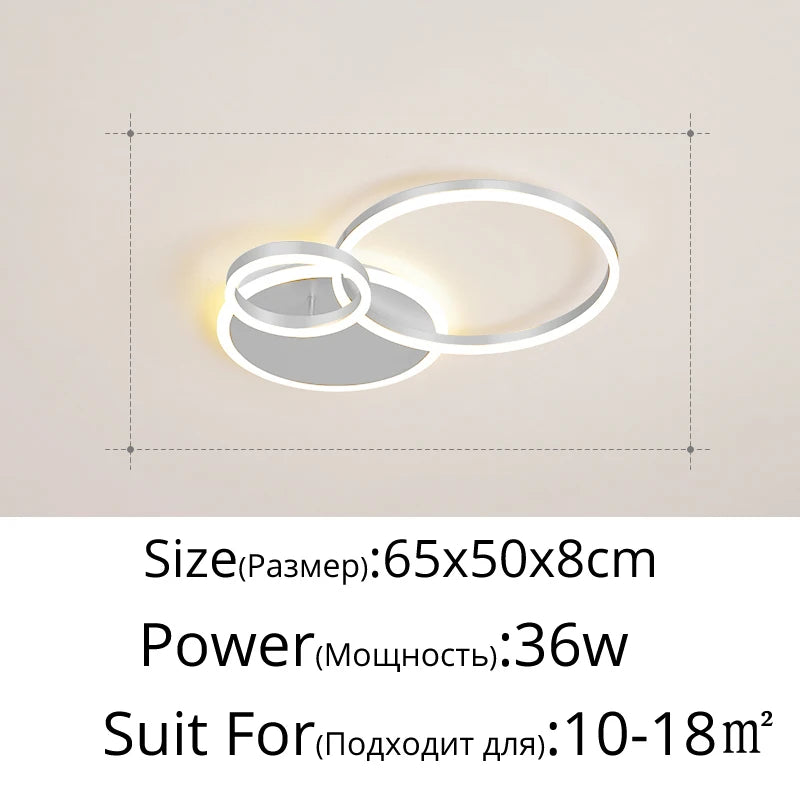 Modern LED Ceiling Chandelier Lighting Living Room Bedroom Dimmable Home Gold Black Indoor Lighting Decorative Light Fixtures