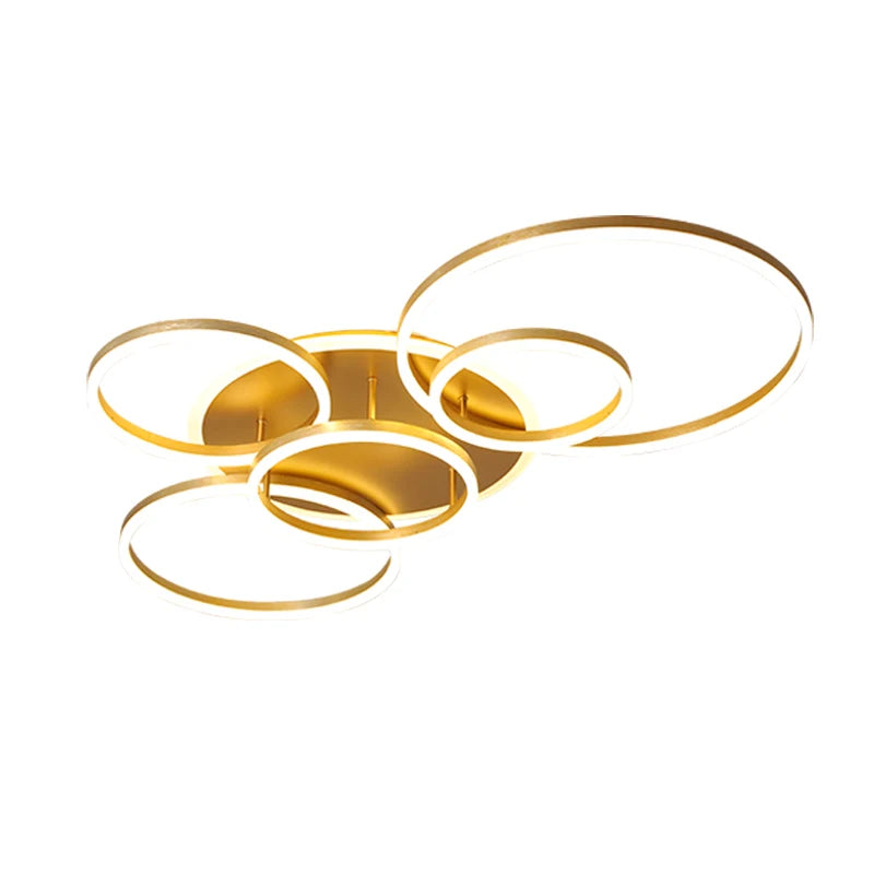 Modern LED Ceiling Chandelier Lighting Living Room Bedroom Dimmable Home Gold Black Indoor Lighting Decorative Light Fixtures