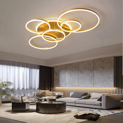 Modern LED Ceiling Chandelier Lighting Living Room Bedroom Dimmable Home Gold Black Indoor Lighting Decorative Light Fixtures