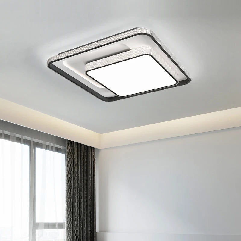 Modern Minimalist Black White Led Ceiling Lights Living Room Bedroom Dining Room Ceiling Lamp Home Interior Decor Lighting Lamps