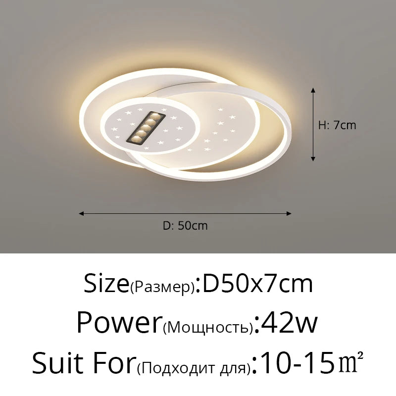 Modern Minimalist Led Living Room Ceiling Light Home Indoor Decoration Lighting Fixtures Round Square Bedroom Study Ceiling Lamp