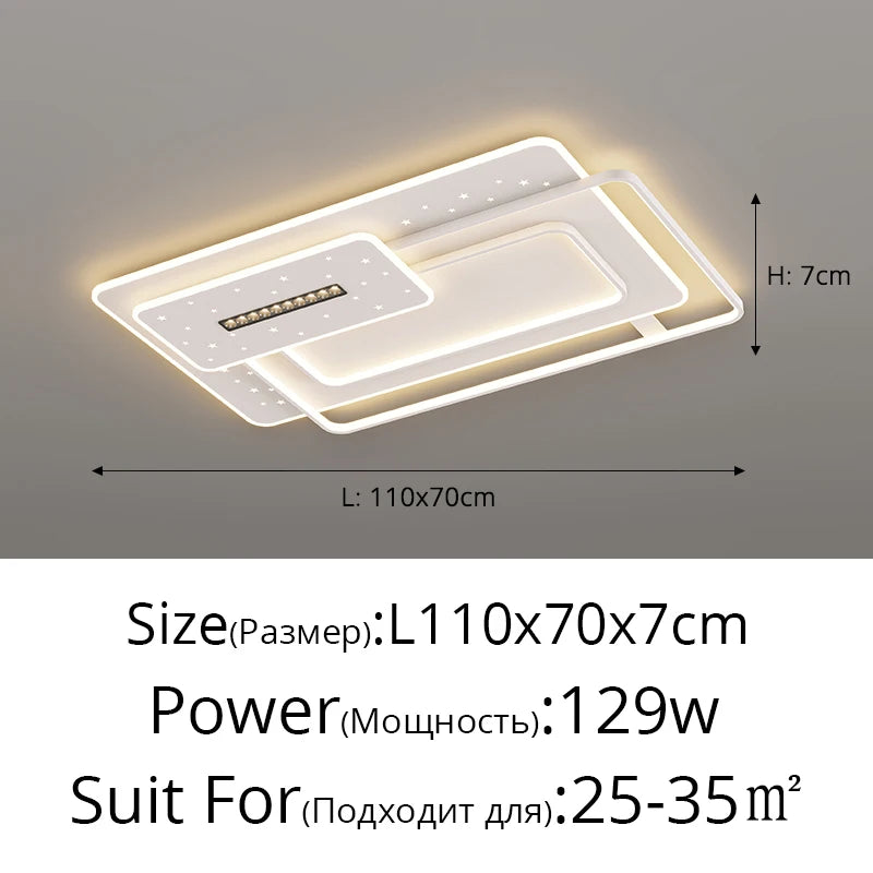 Modern Minimalist Led Living Room Ceiling Light Home Indoor Decoration Lighting Fixtures Round Square Bedroom Study Ceiling Lamp