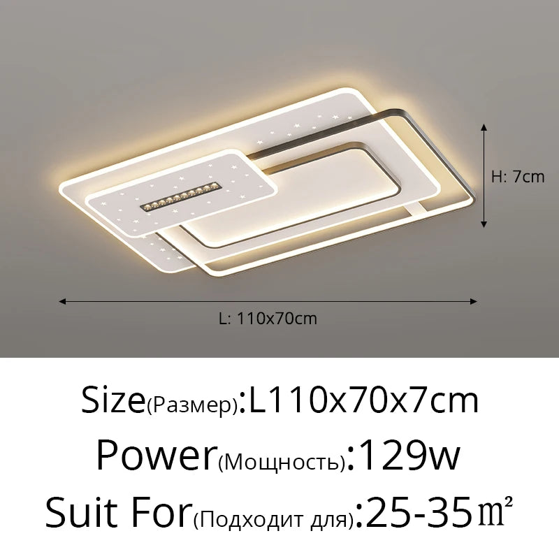 Modern Minimalist Led Living Room Ceiling Light Home Indoor Decoration Lighting Fixtures Round Square Bedroom Study Ceiling Lamp