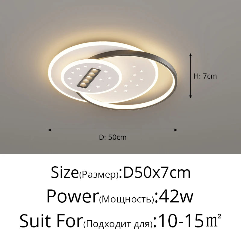 Modern Minimalist Led Living Room Ceiling Light Home Indoor Decoration Lighting Fixtures Round Square Bedroom Study Ceiling Lamp