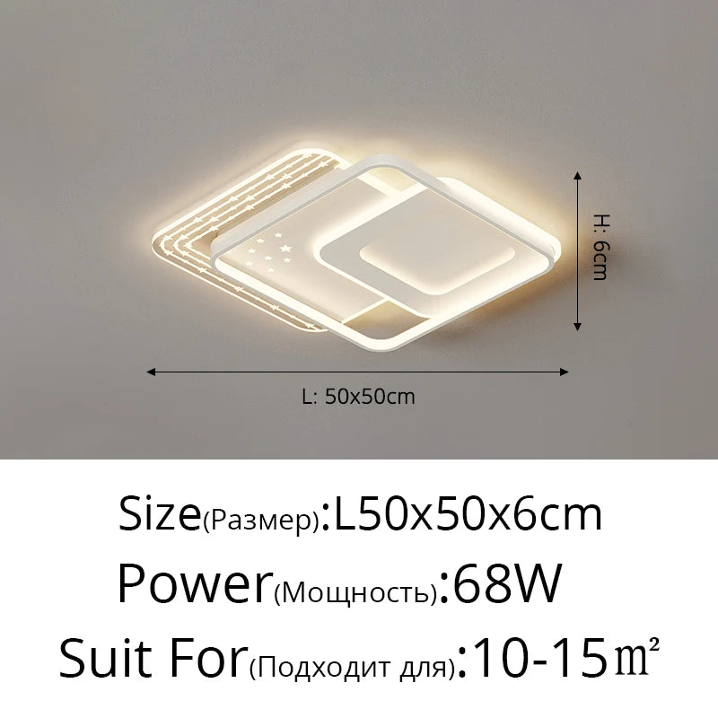 Modern Minimalist Living Room Led Ceiling Light Nordic Atmosphere Bedroom Study Ceiling Lamp Home Indoor Decor Lighting Fixtures