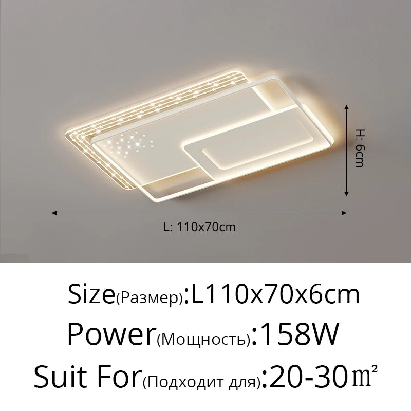 Modern Minimalist Living Room Led Ceiling Light Nordic Atmosphere Bedroom Study Ceiling Lamp Home Indoor Decor Lighting Fixtures