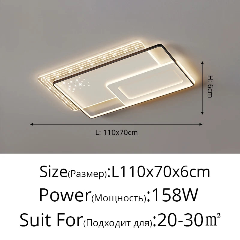 Modern Minimalist Living Room Led Ceiling Light Nordic Atmosphere Bedroom Study Ceiling Lamp Home Indoor Decor Lighting Fixtures