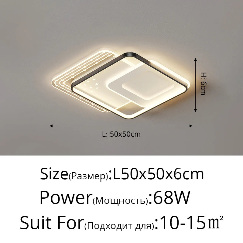 Modern Minimalist Living Room Led Ceiling Light Nordic Atmosphere Bedroom Study Ceiling Lamp Home Indoor Decor Lighting Fixtures