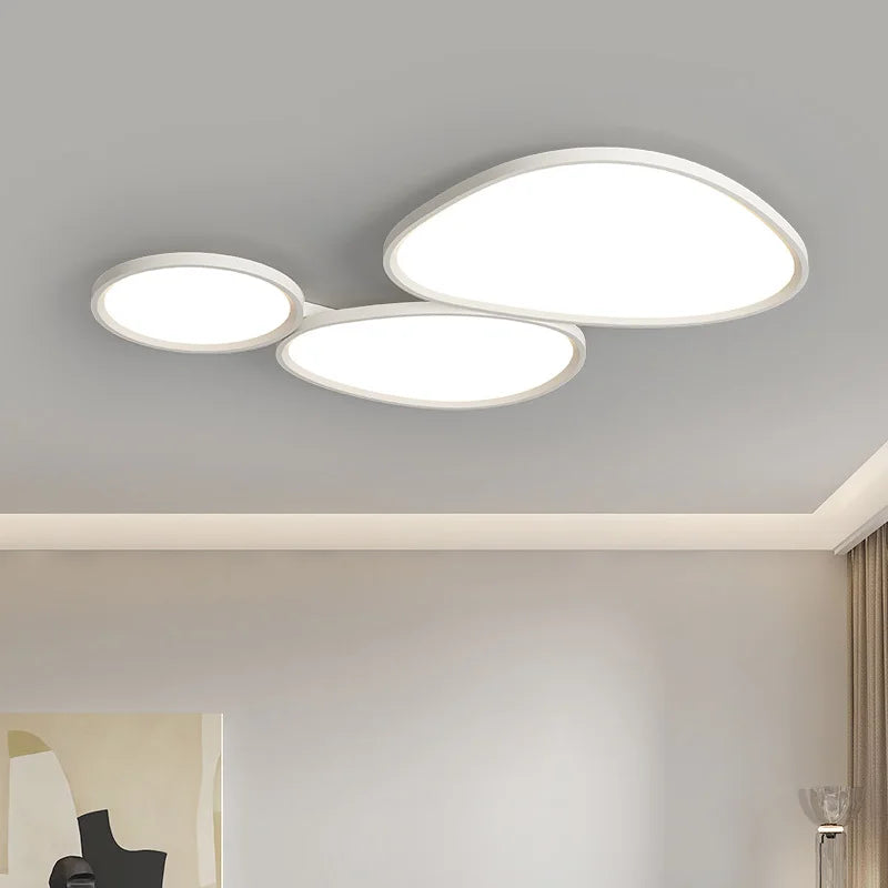 Modern Oval Round Led Ceiling Lights Living Room Bedroom Office Coffee Shop Apartment Villa Indoor Lighting Decor Lamps Dimmable