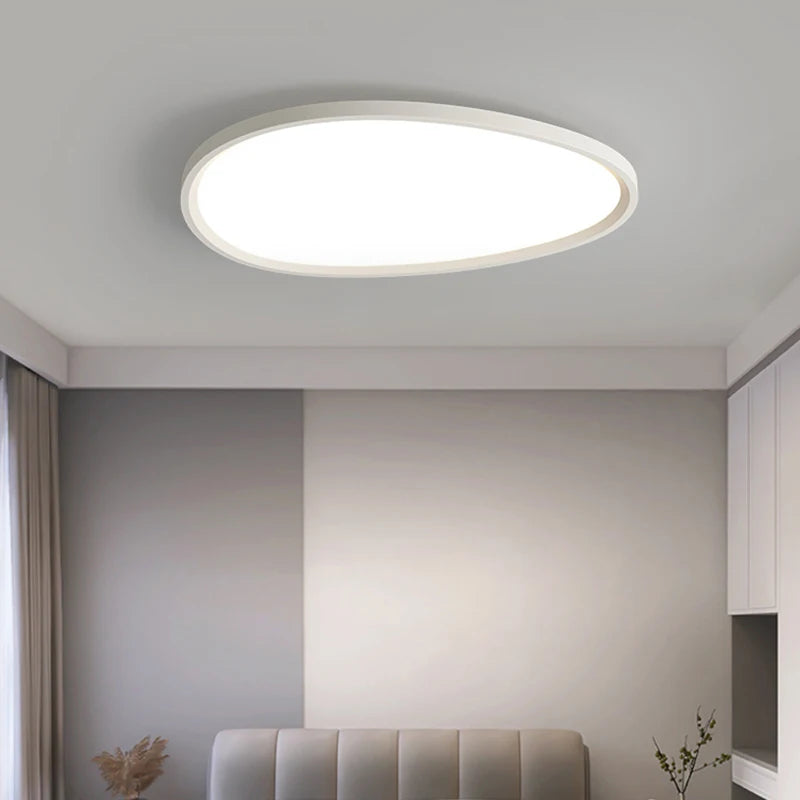 Modern Oval Round Led Ceiling Lights Living Room Bedroom Office Coffee Shop Apartment Villa Indoor Lighting Decor Lamps Dimmable