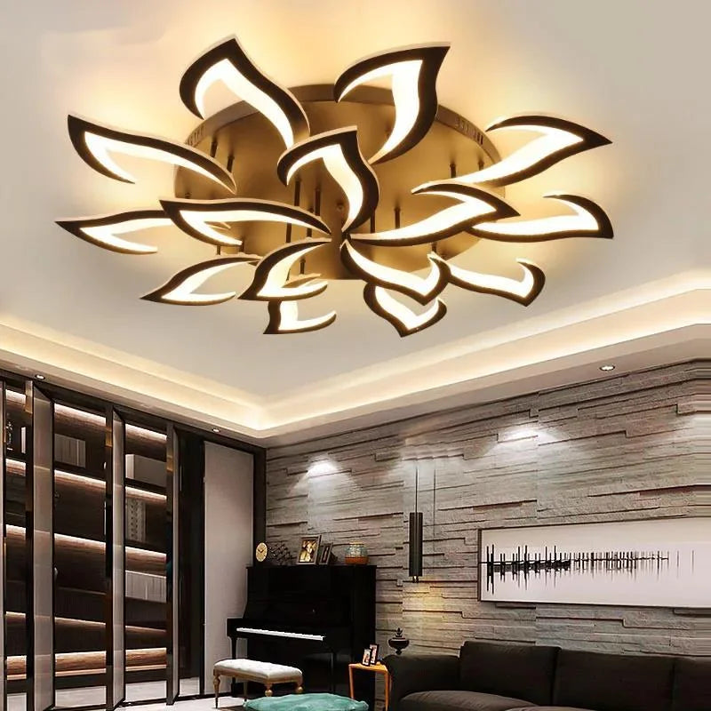 Modern Simple LED Pendant Light Living Room Bedroom Study Room Black and White Pendant Light Home Lighting Decorative Lights