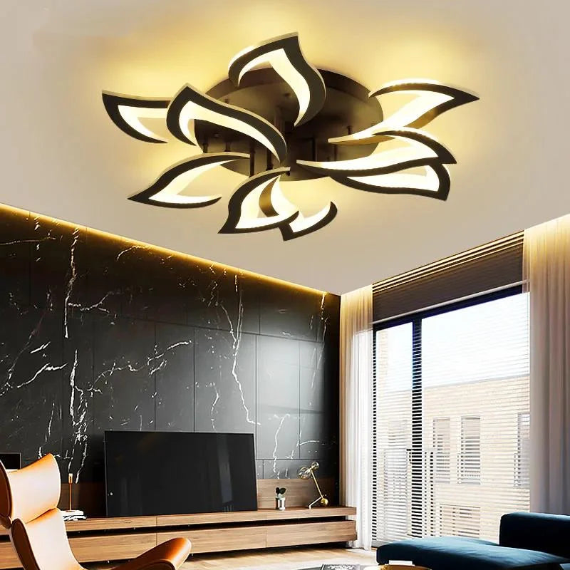 Modern Simple LED Pendant Light Living Room Bedroom Study Room Black and White Pendant Light Home Lighting Decorative Lights