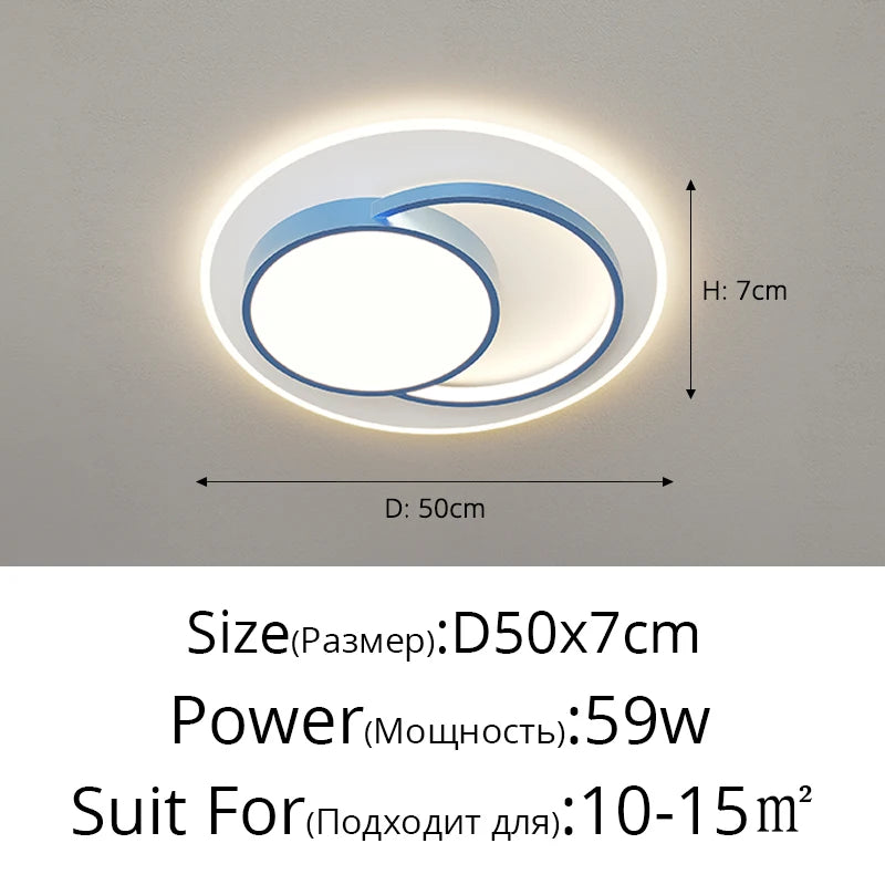 Modern Simple Led Living Room Ceiling Lights Bedroom Study Round Square Ceiling Lights Home Indoor Decor Lighting Lamps Fixtures