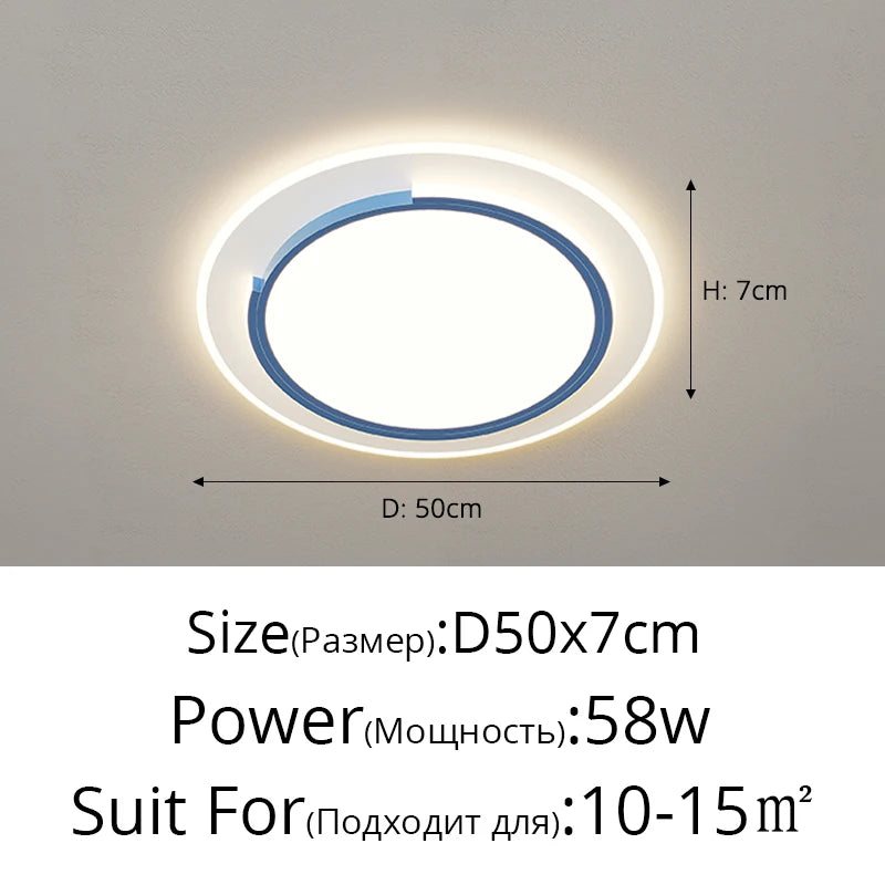 Modern Simple Led Living Room Ceiling Lights Bedroom Study Round Square Ceiling Lights Home Indoor Decor Lighting Lamps Fixtures