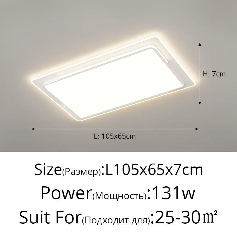 Modern Simple Led Living Room Ceiling Lights Bedroom Study Round Square Ceiling Lights Home Indoor Decor Lighting Lamps Fixtures