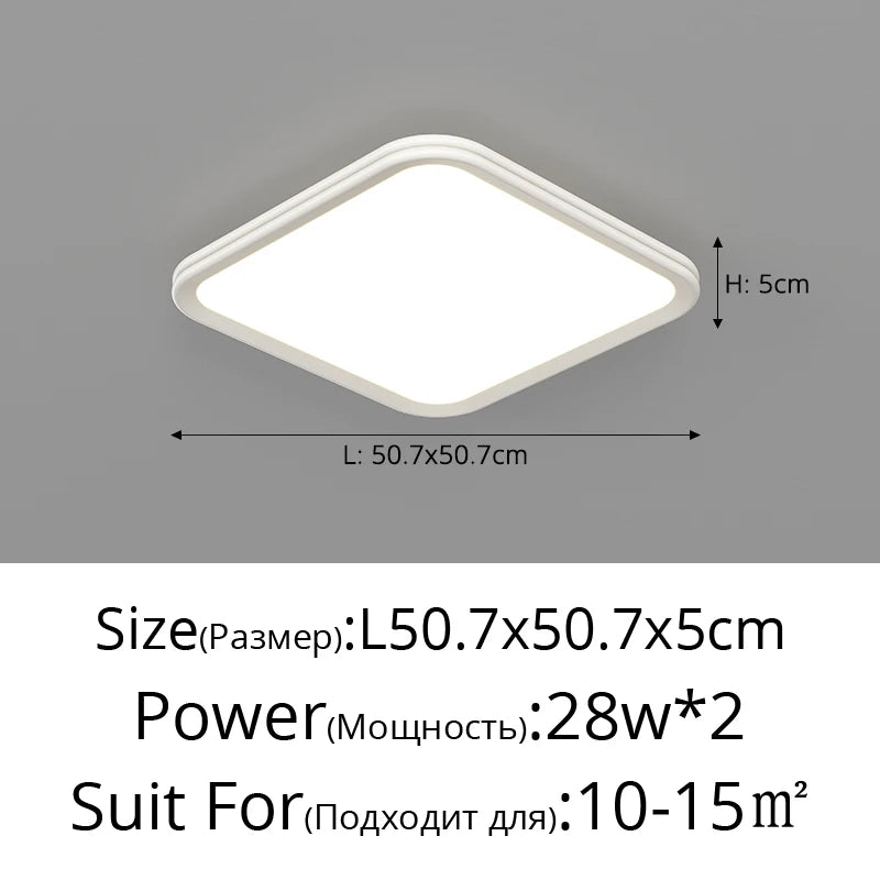 Modern Ultra-thin Ceiling Lamp Bedroom Living Room LED Four-grid Ceiling Lamp Simple Study Room Lighting Decorative Lamp