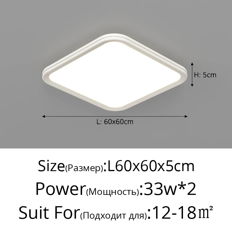 Modern Ultra-thin Ceiling Lamp Bedroom Living Room LED Four-grid Ceiling Lamp Simple Study Room Lighting Decorative Lamp