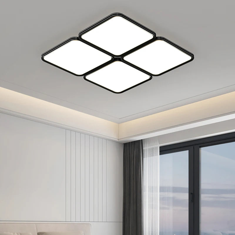 Modern Ultra-thin Ceiling Lamp Bedroom Living Room LED Four-grid Ceiling Lamp Simple Study Room Lighting Decorative Lamp