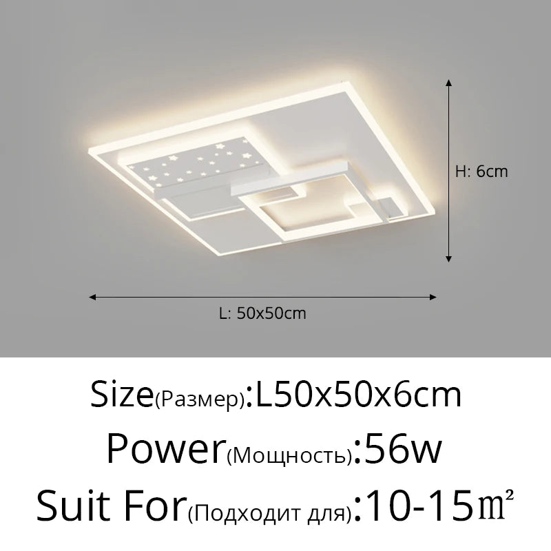 Nordic Led Round Square Ceiling Light Simple Modern Atmosphere Living Room Bedroom Balcony Lamp Home Indoor Decor Lighting Lamps