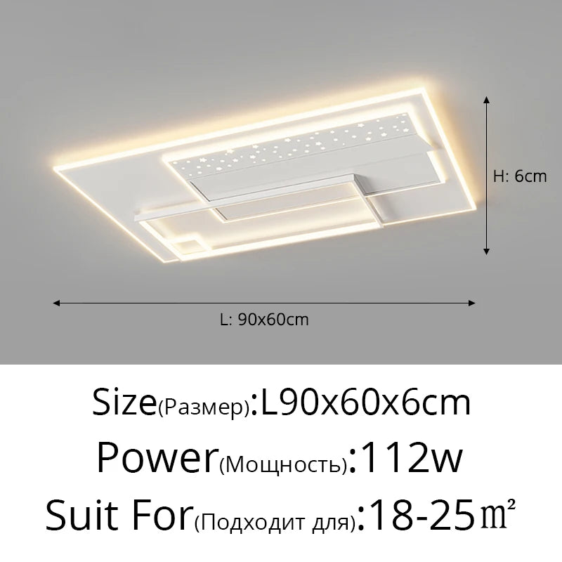 Nordic Led Round Square Ceiling Light Simple Modern Atmosphere Living Room Bedroom Balcony Lamp Home Indoor Decor Lighting Lamps