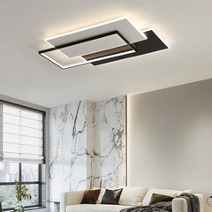 Simple Led Chandelier Modern Living Room Ceiling Light Dimmable Bedroom Dining Room Rectangle Indoor Decoration Lighting