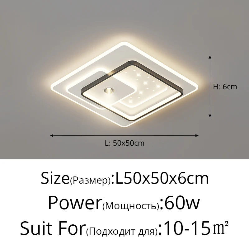 Simple Modern Led Ceiling Lights Living Room Bedroom Study Room Round Square Ceiling Lamps Home Interior Decor Lighting Fixtures