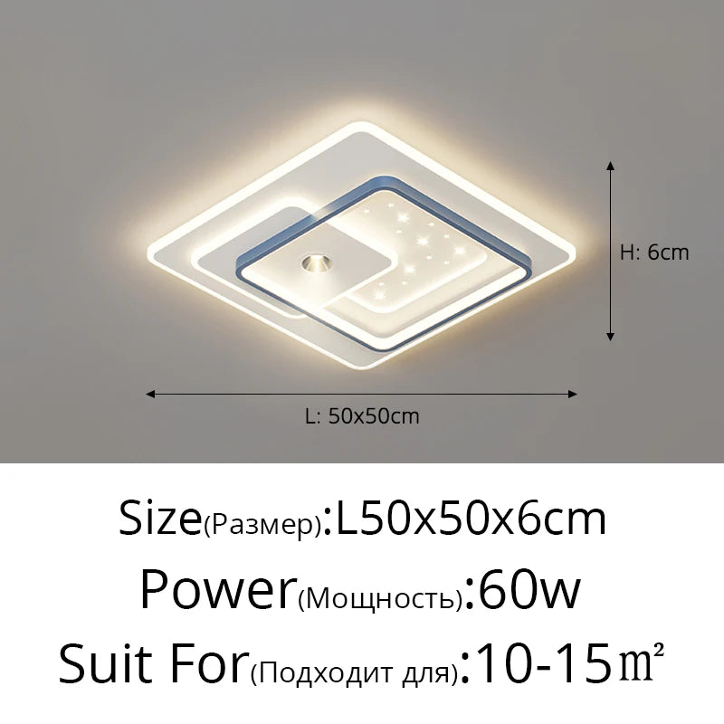 Simple Modern Led Ceiling Lights Living Room Bedroom Study Room Round Square Ceiling Lamps Home Interior Decor Lighting Fixtures