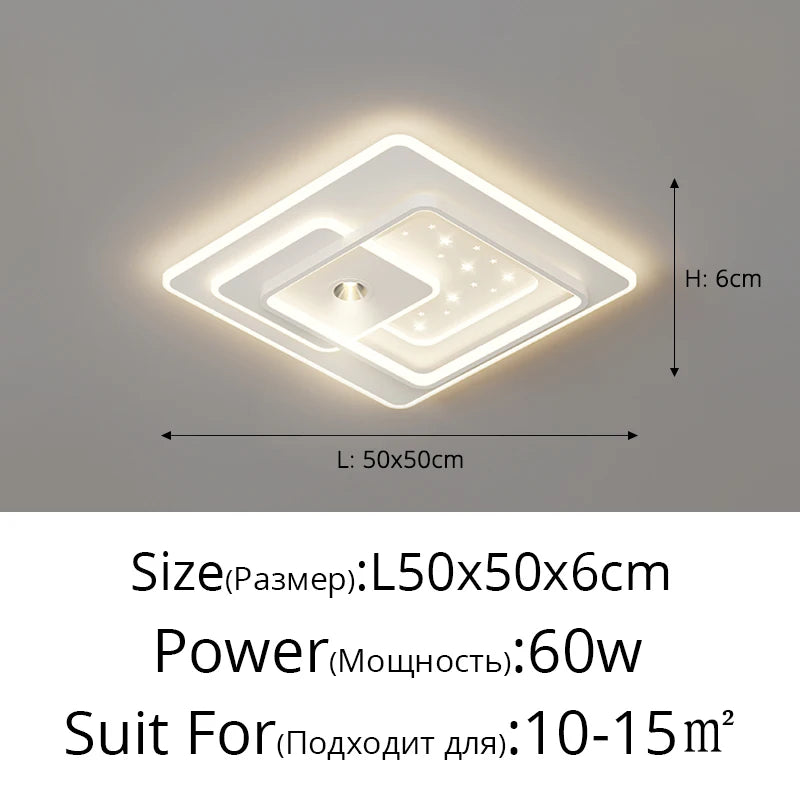 Simple Modern Led Ceiling Lights Living Room Bedroom Study Room Round Square Ceiling Lamps Home Interior Decor Lighting Fixtures